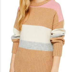 Topshop striped crew neck sweater